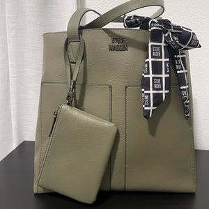 Olive Green Steve Madden Tote Bag